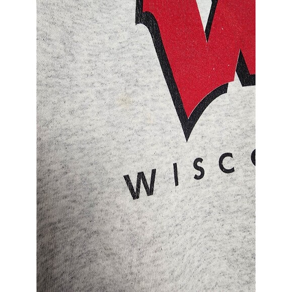 Vintage University Of Wisconsin Badgers W Crewneck Pullover Sweatshirt Mens XL - Picture 3 of 5